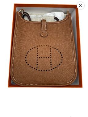 Hermes Tan Evelyne TPM Crossbody Satchel